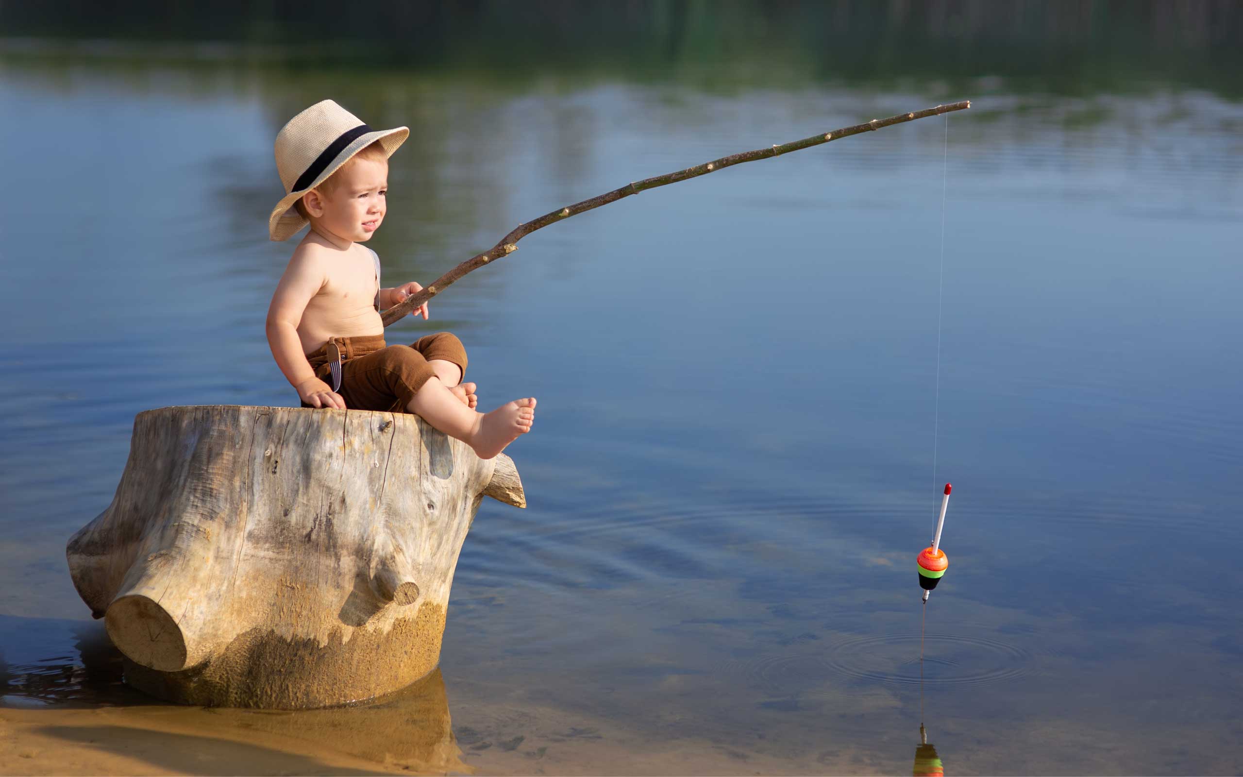 Still fishing or bobber fishing is the easiest type of fishing